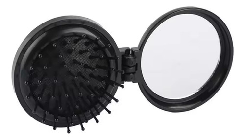 Cepillo Peine De Pelo Plegable Con Espejo Portatil Bolsillo