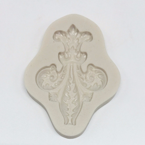 Molde De Silicone Flor De Lis Decorada Pasta Americana.