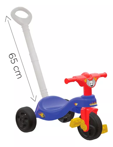 Triciclo Motoca Infantil Fast Velocipe Proteção E Empurrador