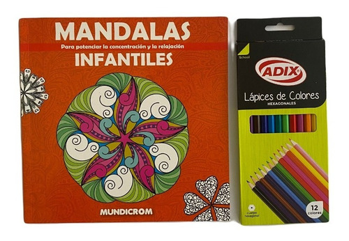 Set Mandalas Y Lápices Para Colorear