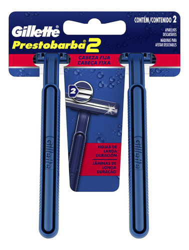 Barbeador Gillette Prestobarba2 descartável 2 un