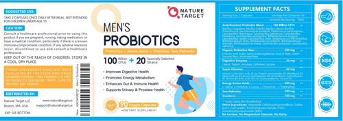 Nature Target Probióticos Para Hombres 100b Ufc 90 Cápsulas