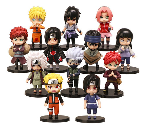 12 Piezas/set De Figuras Naruto Anime Toy Itachi Kakashi