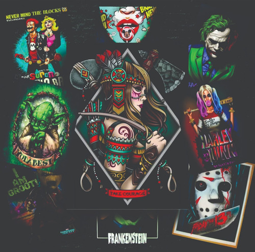 Estampas Camisetas Artes Vetores Sublimação + Pacote Premium