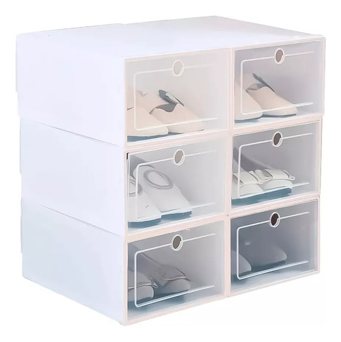 Caja Organizadora Zapatos Zapatera 12 Unidades Caja Apilable