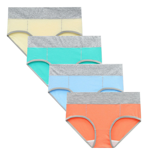 Calzoncillos Transpirables De Retazos De Colores Para Mujer,