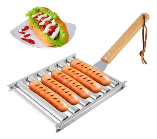 Betterya Hot Dog Roller, Stainless Steel Sausage Roller Rac.