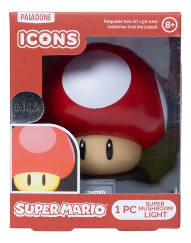 Luz De Noche Nintendo Lampara Super Mario Mushroom 