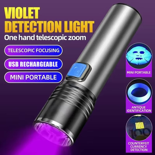 Linterna Con De Uv Nm 395 Ultravioleta Linterna Zoom De