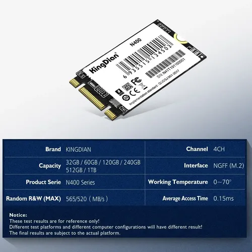 Ssd 512gb Kingdian Ngff 2242 M.2 Lenovo Thinkpad T440 T440p