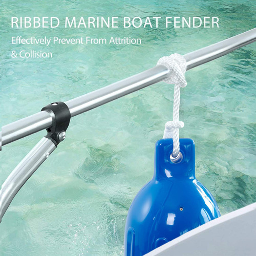 Kit 4 Defensas De Vinilo Para Barcos, Inflador Y Cuerdas
