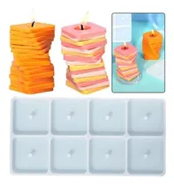 Comprar Molde De Silicona Cuadrados X8 Especial Velas, Resinas, Etc.