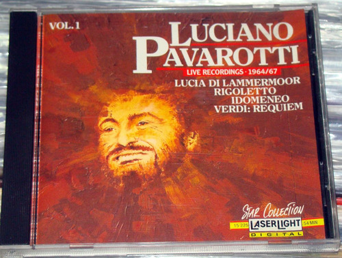 Luciano Pavarotti Live Recordings 1964/67 Vol1 Cd Usa