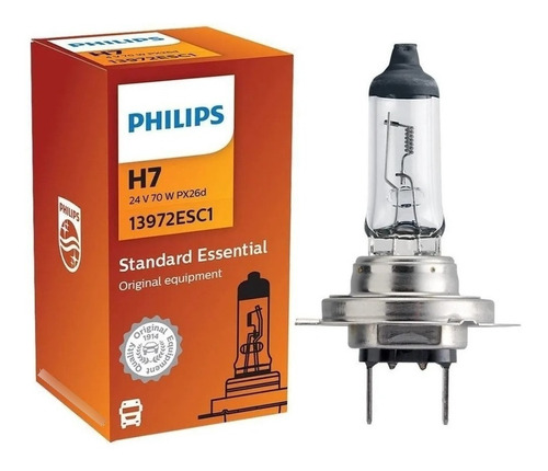 10 Lâmpadas H7 70 Watts 24 Volts Philips