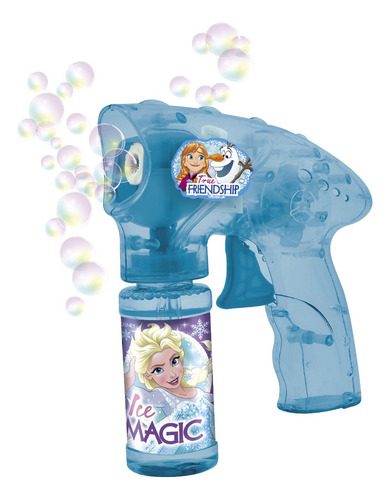 Imagen 3 de 9 de Frozen Burbujero Automatico Pistola Lanza Burbujas C/ Luz Ed
