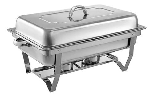 Chafer Buffet Banquete Rectangular Acero Inoxidable Tercio