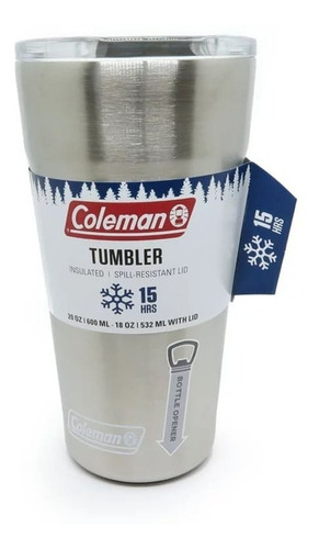 Copo Térmico Com Tampa 600ml Coleman Inox O Original