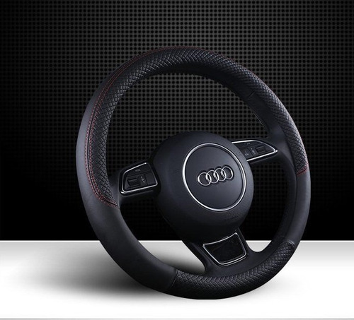 Imagen 3 de 10 de Funda Para Volante De Cuero Antideslizante Sin Olor Negro