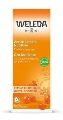 Imagen 2 de 2 de Weleda Aceite Corporal Revitalizante Espino Amarillo 100ml