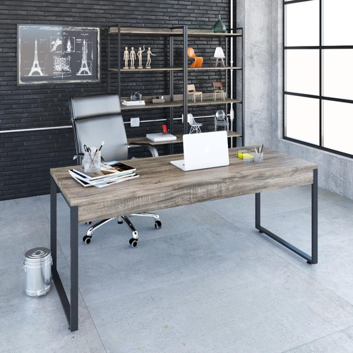 Mesa Para Escritório Diretor Estilo Industrial 1,80m Kuadra