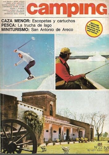 Revista Camping 22 May 1971 Caza Menor Pesca Areco Ranas