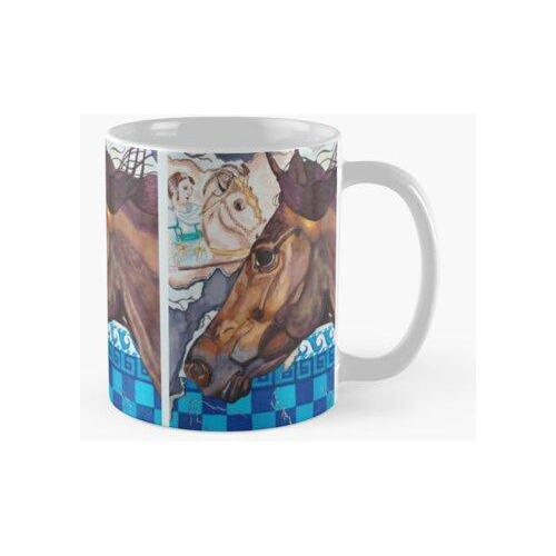 Taza Pintura A La Acuarela Del Caballo De Alejandro Magno Ca