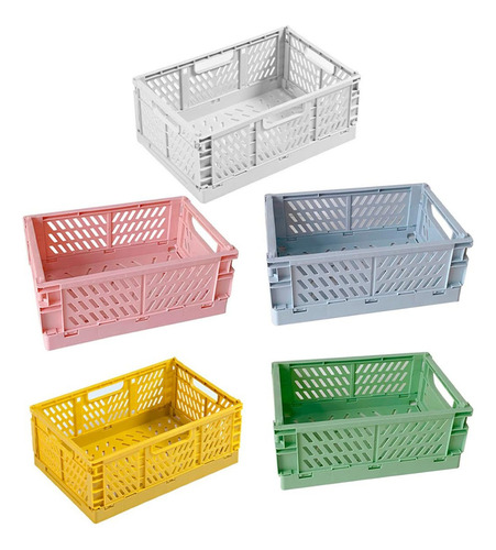 Cesta Caja Plegable Almacenamiento Organizador 3 Piezas Color Mixto Al Azar
