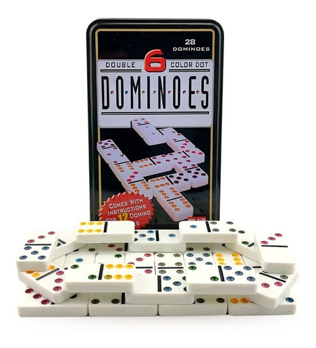 Jogo De Domino Profissional Na Lata 28 Peças