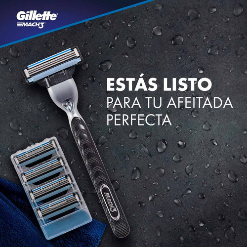 Gillette Mach3 Repuestos Para Afeitar Con Hojas Afiladas 2pz