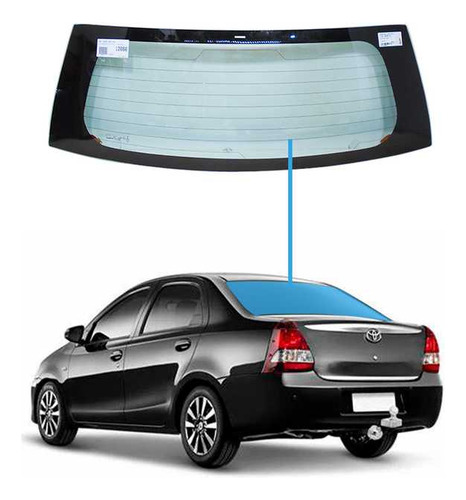 Vidro Traseiro Vigia Toyota Etios 2012 A 2021 Glasstech