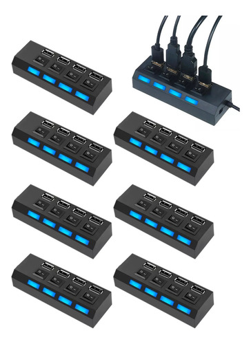 25pz Multicargador Hub Adaptador 4 Puertos Usb Universal