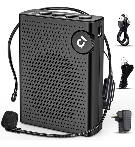 Shidu Amplificador Voz 10 W Para Profesor Microfono Cable Fm