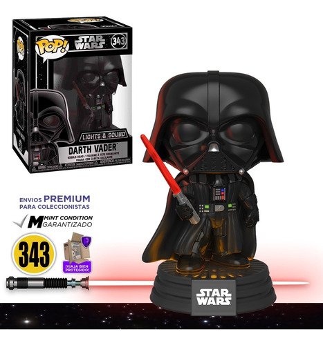 Funko Pop Darth Vader #343 Luz Y Sonido Star Wars Original