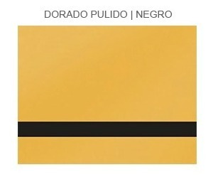 Imagen 2 de 4 de Plancha Placa Laserable Econoply Oro Pulido / Negro 60x40cm