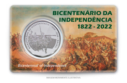 Moeda Bicentenário Da Independência De Cuproníquel Autêntica