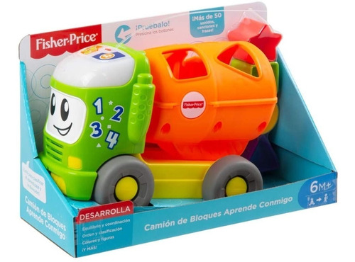 Imagen 1 de 6 de Camion De Encaje Y Bloques Fisher Price Con Sonido Mattel
