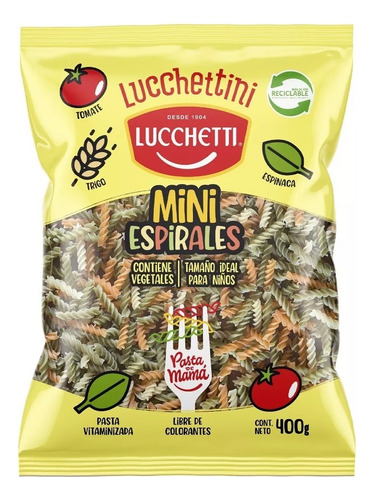 Pasta Mini Espirales Lucchetti 400g