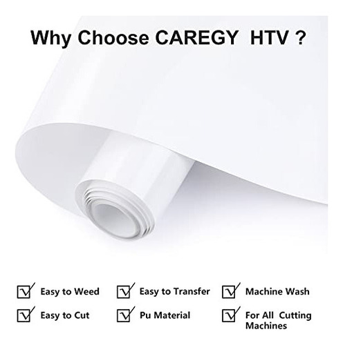 Vinilo Termoadhesivo Htv De Caregy, Rollo De 12 Pulgadas X 1