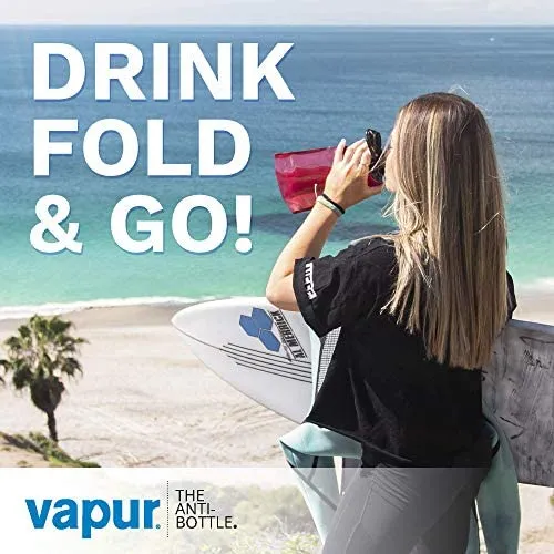 Vapur, Botella De Agua Plegable, 1 Litro, 33 Onzas, Botellas