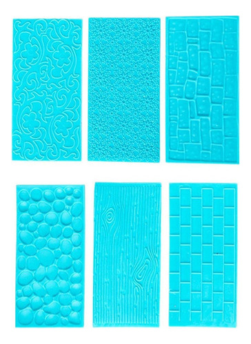 A 6 Piezas De Esteras De Impresión De Fondant, Alfombrilla