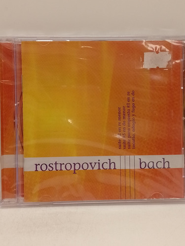 Bach Rostropovich Suite 2 - 5 Y 3 Cd Nuevo