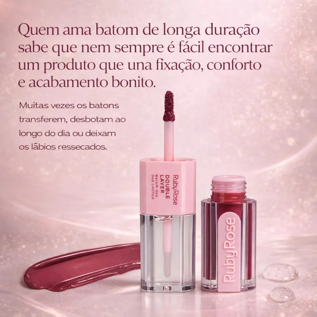 Ruby Rose Batom Duo Matte e Gloss Longa Duração Double Layer Dl10 — miniatura 4