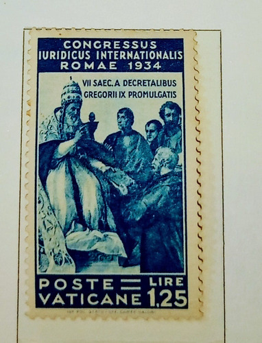 Estampilla Vaticano Yt.71 1.25 Liras C. Jur. Mint 1935
