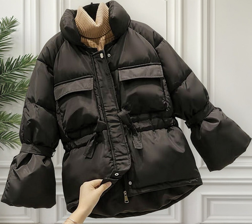 Parka Campera Mujer Lc/detalle Boton