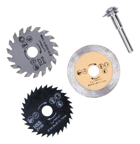 Juego De Hojas De Sierra Circular Hss Mini De 54,8 Mm Y Mand