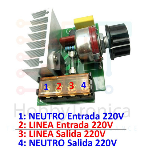 Imagen 3 de 4 de Regulador De Velocidad Potencia 4000w Variador Dimmer Scr