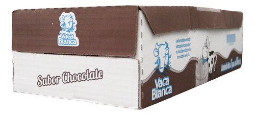 Leche Sabor Chocolate Vaca Blanca 250 Ml, Caja Con 27 Pzas