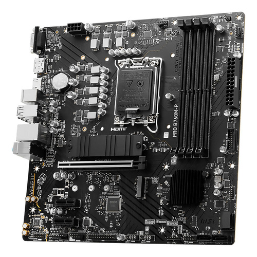Tarjeta Madre Msi Pro B760m-p Lga1700 4x Ddr5 2x M.2 Usb-c