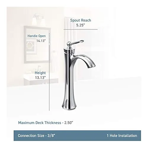 Moen 4507 Wynford Único Agujero Baño Llave 4507bn