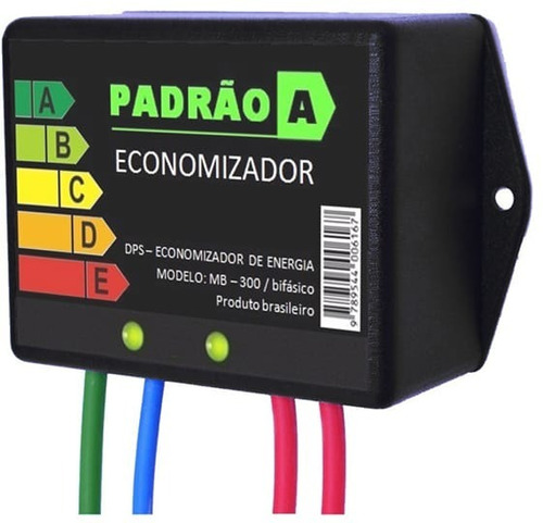 Dispositivo De Proteção Economizador De Energia / Bifásico Cor Preto